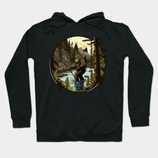 Big foot fishing Hoodie